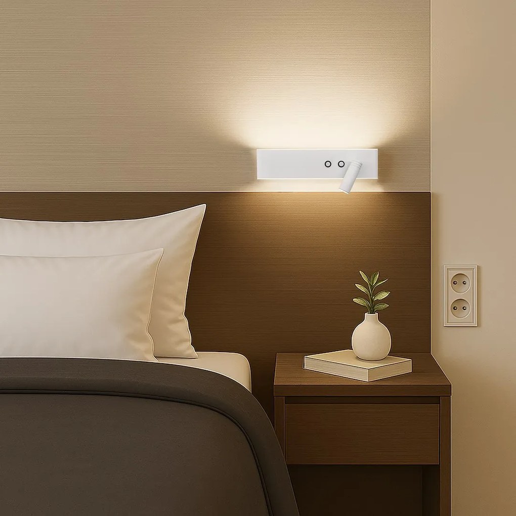Kinkiet Resort right 10W + 3W LED 4000K Biały