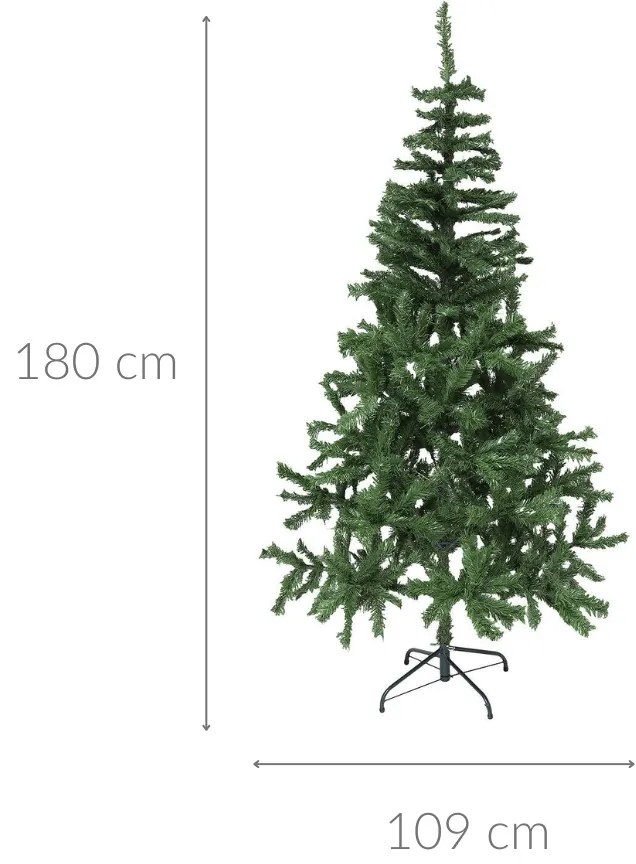 Sztuczna choinka na metalowym stojaku, 180 cm
