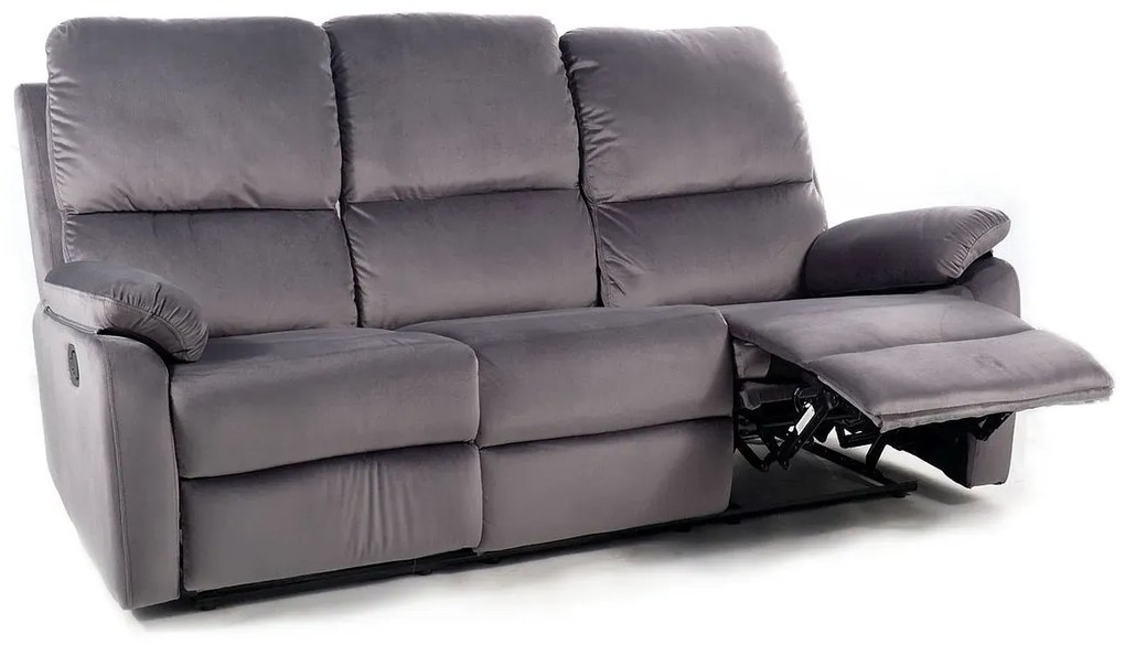 Sofa rozkładana SPENCER 3 VELVET szara SIGNAL