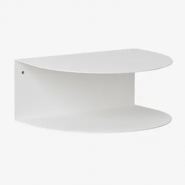 Półka Ścienna ↔︎ 40 Cm Ze Stali Taifa Biała - Sklum