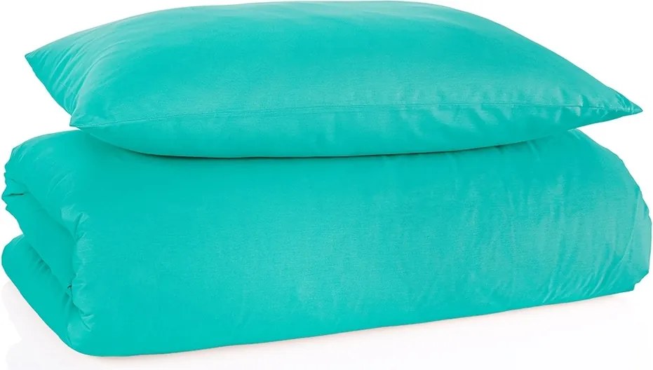 Pościel bawełniana Color mentolowy 140 x 200 cm, 70 x 90 cm