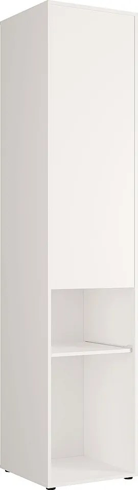Kolumna do przechowywania dla łóżka chowanego - Z półką - 1 drzwi i 2 wnęki - Biały - MOVELINO