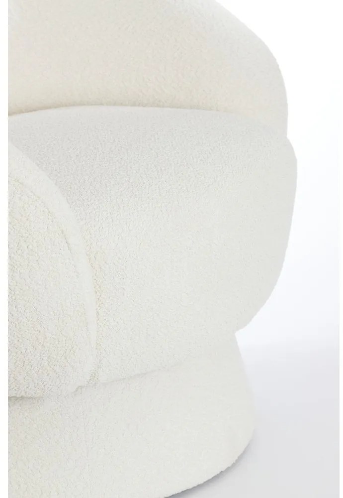 Kremowy fotel z materiału bouclé Avoria – Light &amp; Living