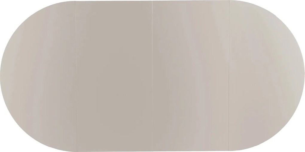 Rozkładany stół jadalniany okrągły Dorian 80-160 cm, kaszmir/złoty