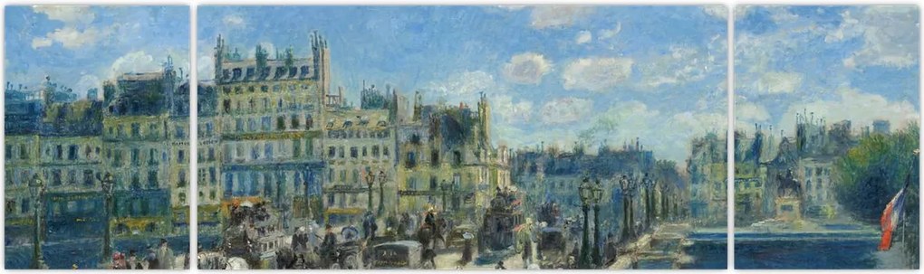 Obraz - Auguste Renoir, Pont Neuf, Paris, reprodukcje (170x50 cm)