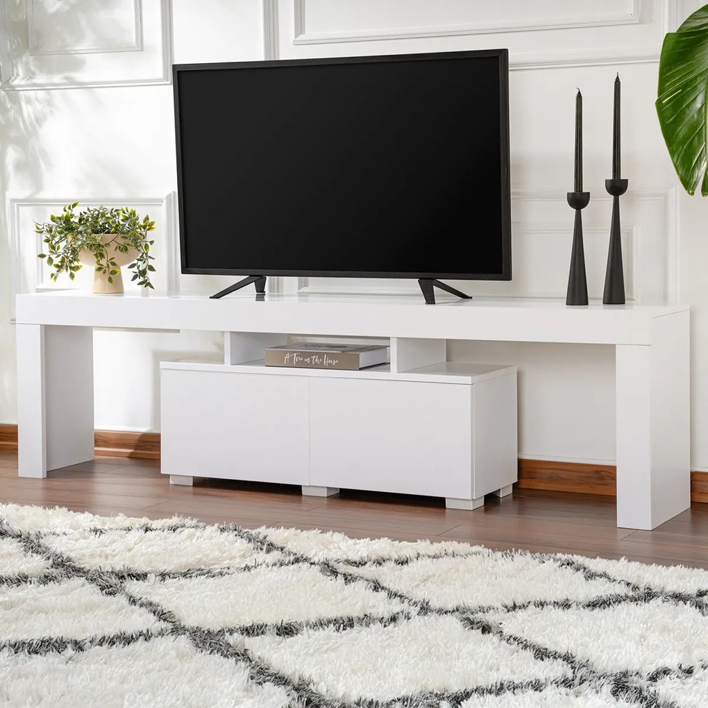 Stolik TV Enclave Natural White