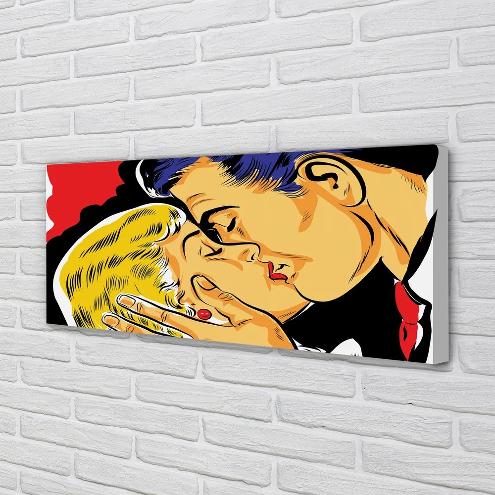 Obraz na płótnie Romantyczny Pocałunek Pary