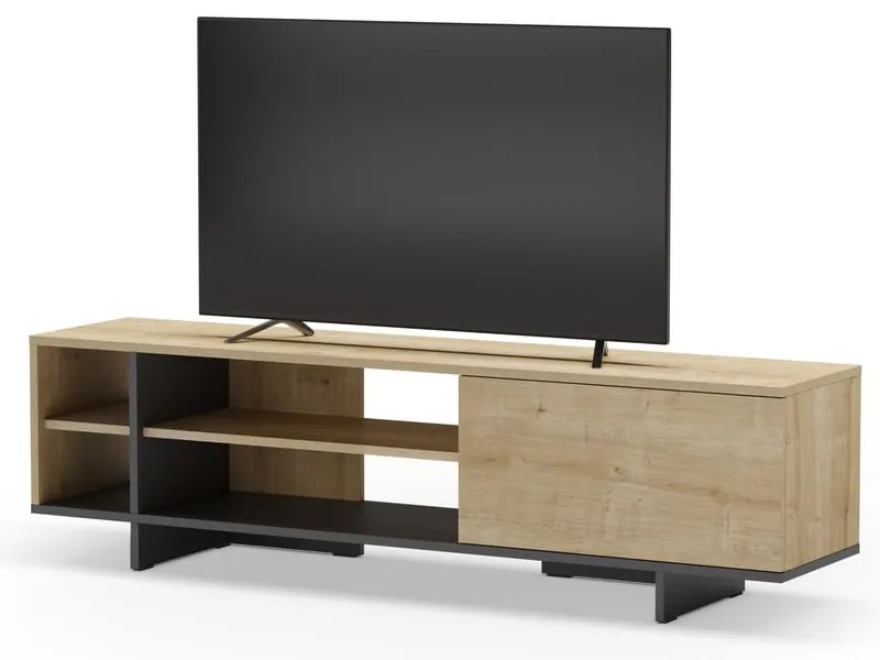 Szafka pod TV w dekorze dębu 160x44 cm Cequoia – Marckeric