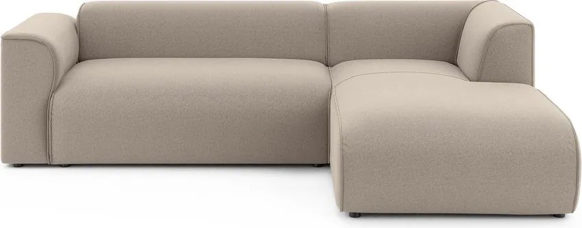 Jasnobrązowy narożnik (prawostronny/z szezlongiem) Merid – Ropez