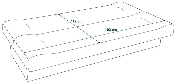 Czarna tapicerowana wersalka rozkładana K2-H72