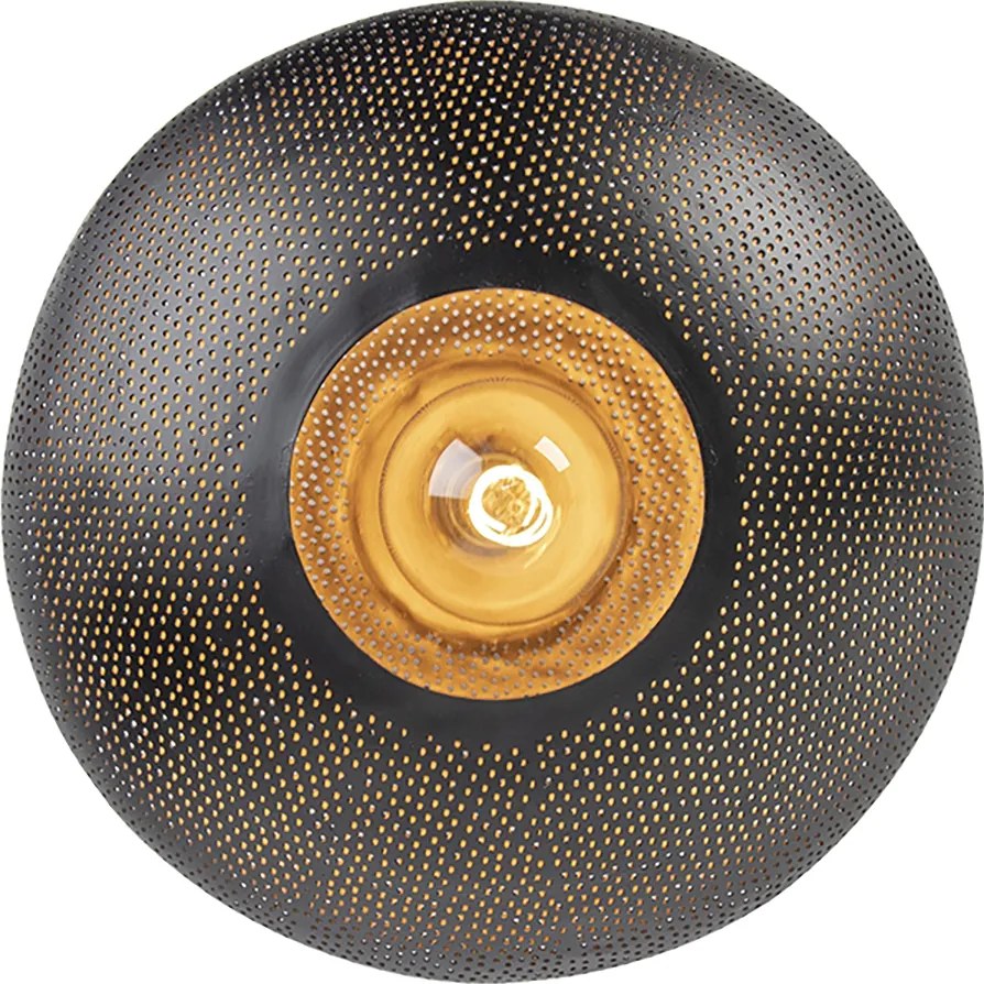 Inteligentna lampa sufitowa czarna i złota 40 cm w komplecie z Wi-Fi G95 - Radiance