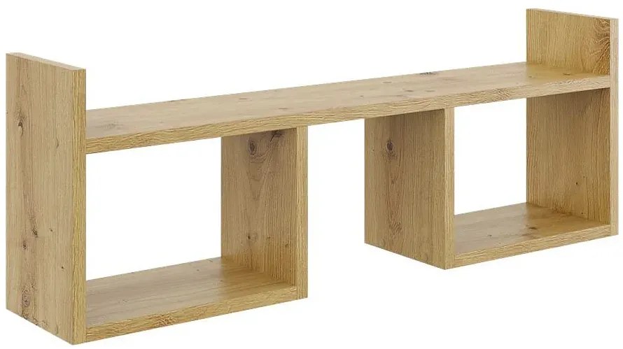 Skandynawska półka ścienna w kolorze dąb artisan - Dorsa