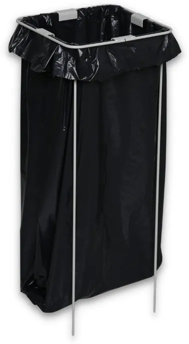 Kosz do segregacji śmieci ze stojakiem na worki 50 l, szary/żółty