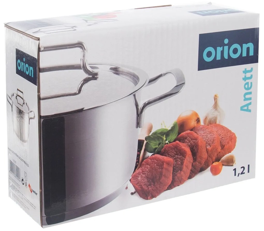 Orion Garnek ze stali nierdzewnej z pokrywką Anett 1,2 l, 1,2 l