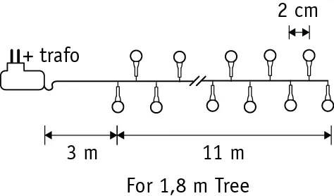 Zewnetrzna Lampki choinkowe zielone z 550 diodami LED białe 14m IP44 - Comet Oswietlenie zewnetrzne