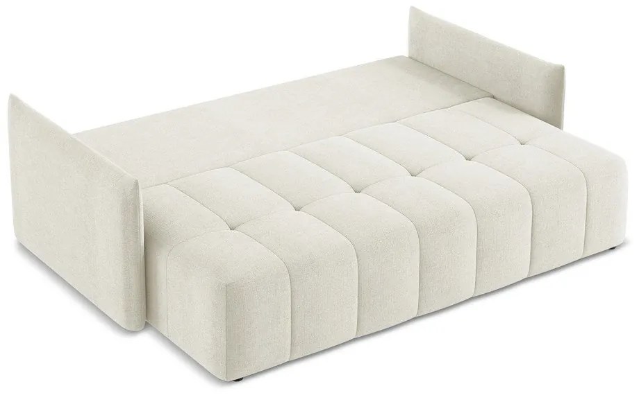 Beżowa rozkładana/ze schowkiem sofa 225 cm Moku – Makamii