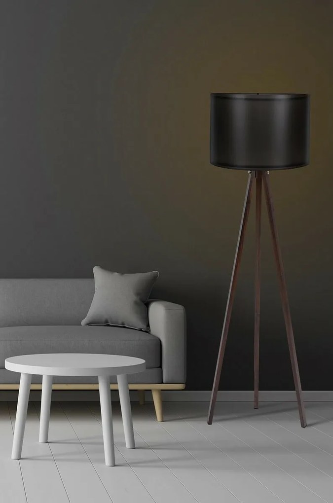 Lampa podłogowa Tripod Black Walnut 104