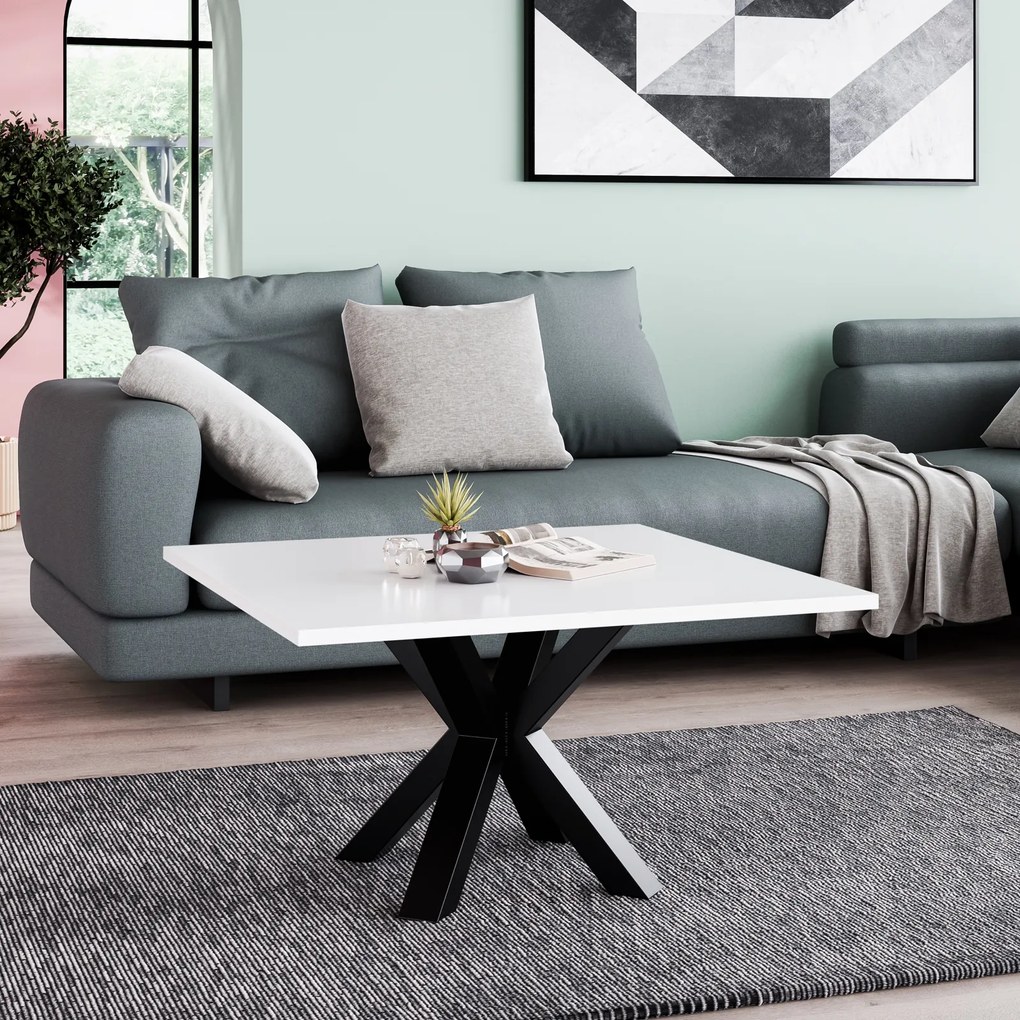 Kwadratowy stolik kawowy Noe z blatem 90x90 cm