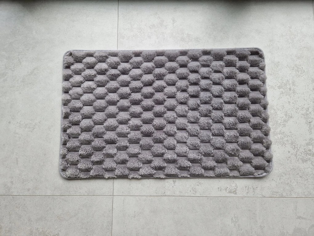 Dywanik antypoślizgowy Szary 50x80 cm Dekoracyjny gumowy spód uniwersalny