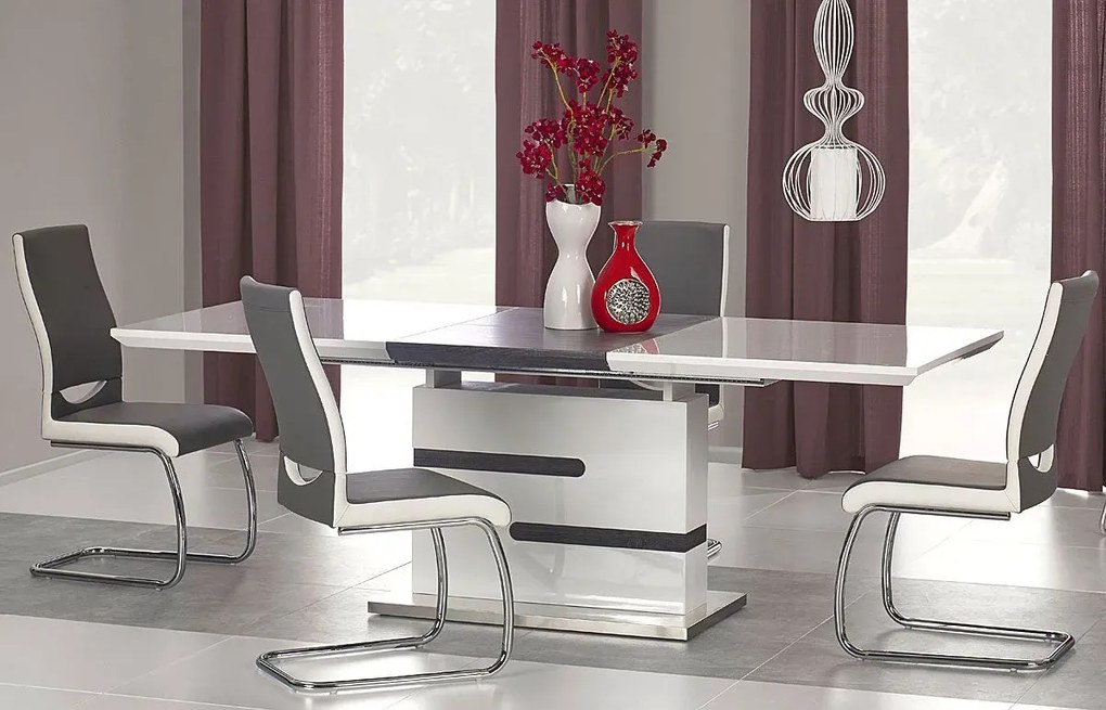 Stół rozkładany biały + popiel T9-S53