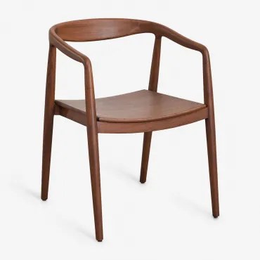 Zestaw 4 Krzeseł Ogrodowych Z Drewna Tekowego Rokan Ciemne Drewno Tekowe - Sklum