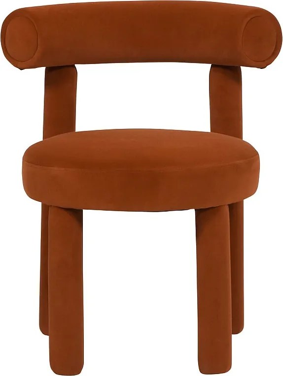 Krzesło 62x80x58 cm brązowe Leith LET77S