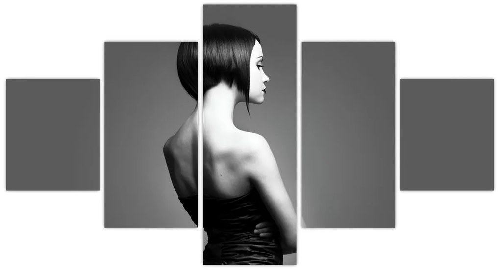 Obraz eleganckiej kobiety (125x70 cm)