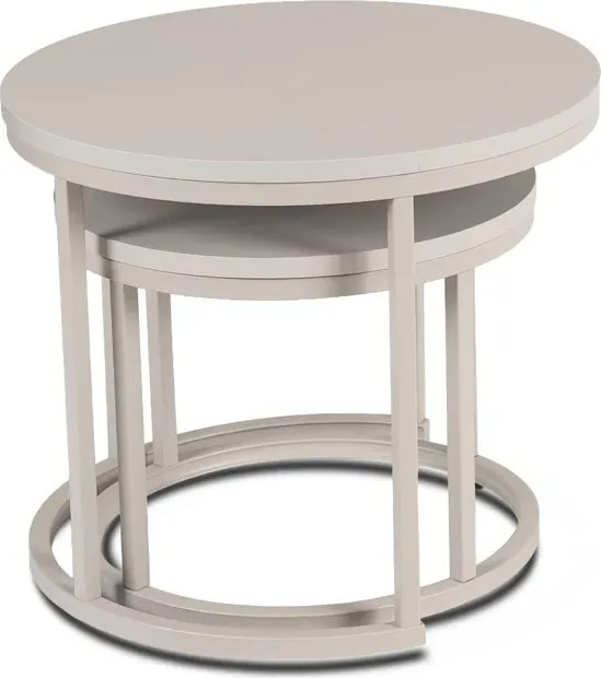 Zestaw Stolików Kawowych NELLY 43 cm/53 cm Kaszmir Japandi
