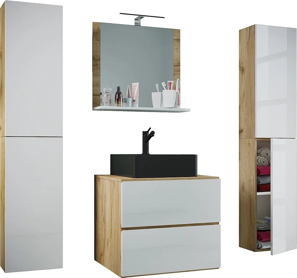 5-częściowa umywalka łazienkowa 60 cmLendas XL