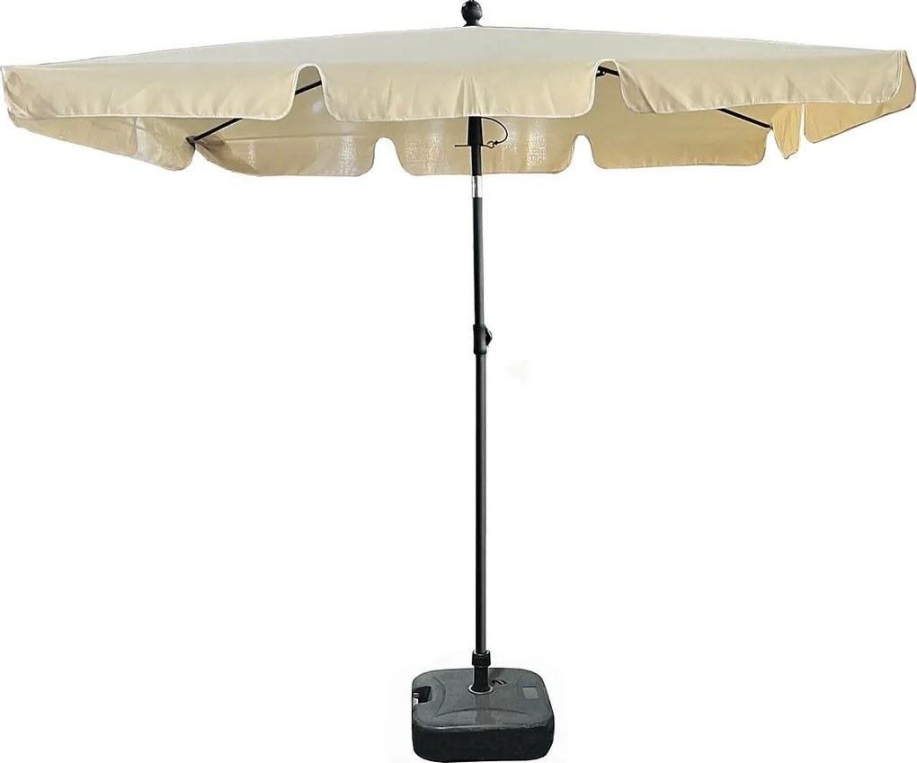Parasol ogrodowy FLOKS z ochroną UV beżowy waga 2,8 kg wymiary 200x123x235 cm
