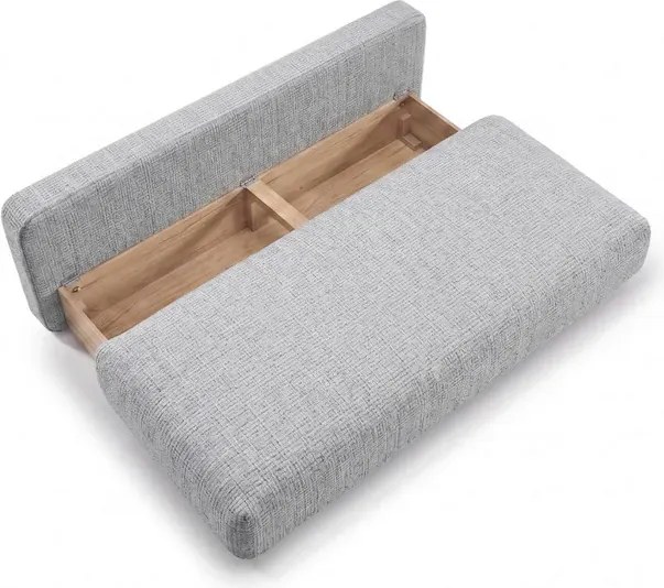 Sofa BASE Rozkładana Dwuosobowa Szara Szenil Japandi
