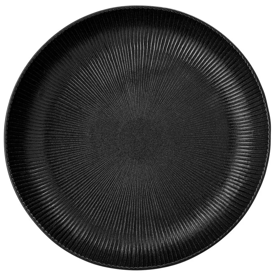 Czarna miska z kamionki Bloomingville Neri, ø 33 cm