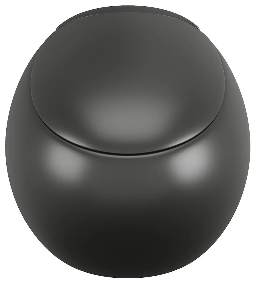 Toaleta podwieszana z czarnej matowej ceramiki - HURO II