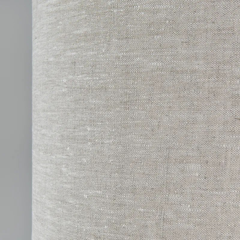 Lampa stojąca mosiądz z szarym kloszem 50 cm - Kaso