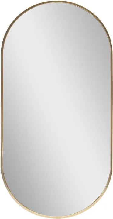 Lustro Elipsa 75x40cm złote M80 ścienne owalne łazienkowe do salonu sypialni loftowe Industrialne minimalistyczne