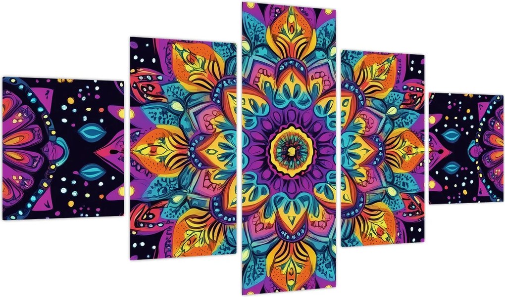 Obraz - Kalejdoskopowa mandala (125x70 cm)