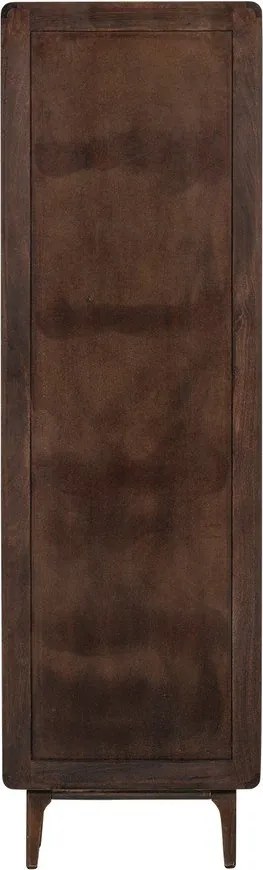 Szafka z litego drewna mango w ciemnym naturalnym kolorze 60x200x35 cm Liya – WOOOD