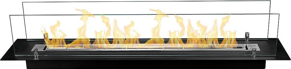 Stalowy palnik do kominka bioetanolowego ze szkłem 100 cm