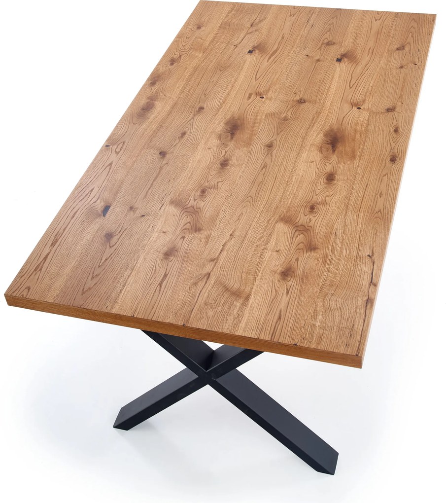 Rozkładany stół Xavier z blatem w okleinie naturalnej