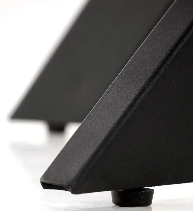 Nowoczesny metalowy stół z blatem dąb złoty R9-C37