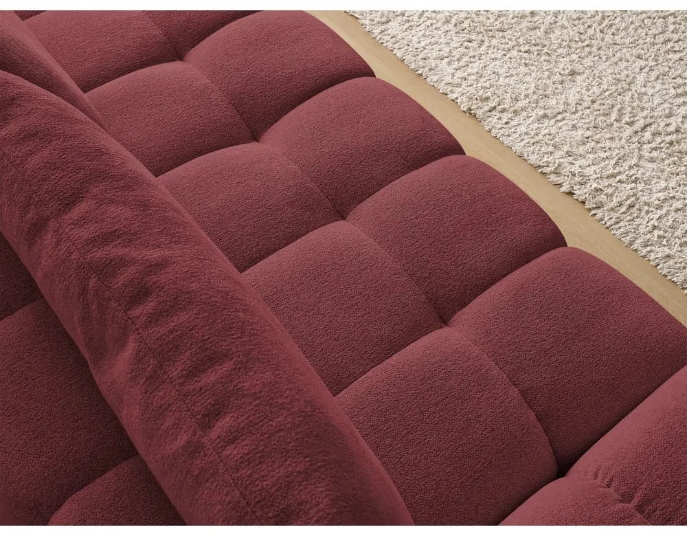 Bordowa sofa z tkaniny szenilowej 278 cm Everest – Bobochic Paris