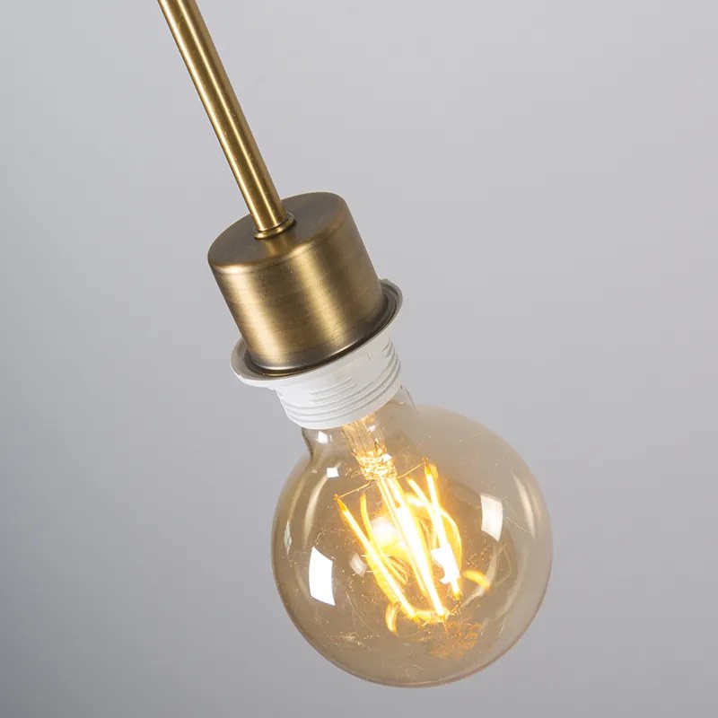 Nowoczesna lampa wisząca brązowa z kloszem 45 cm czarna - Combi 1 Nowoczesny Oswietlenie wewnetrzne