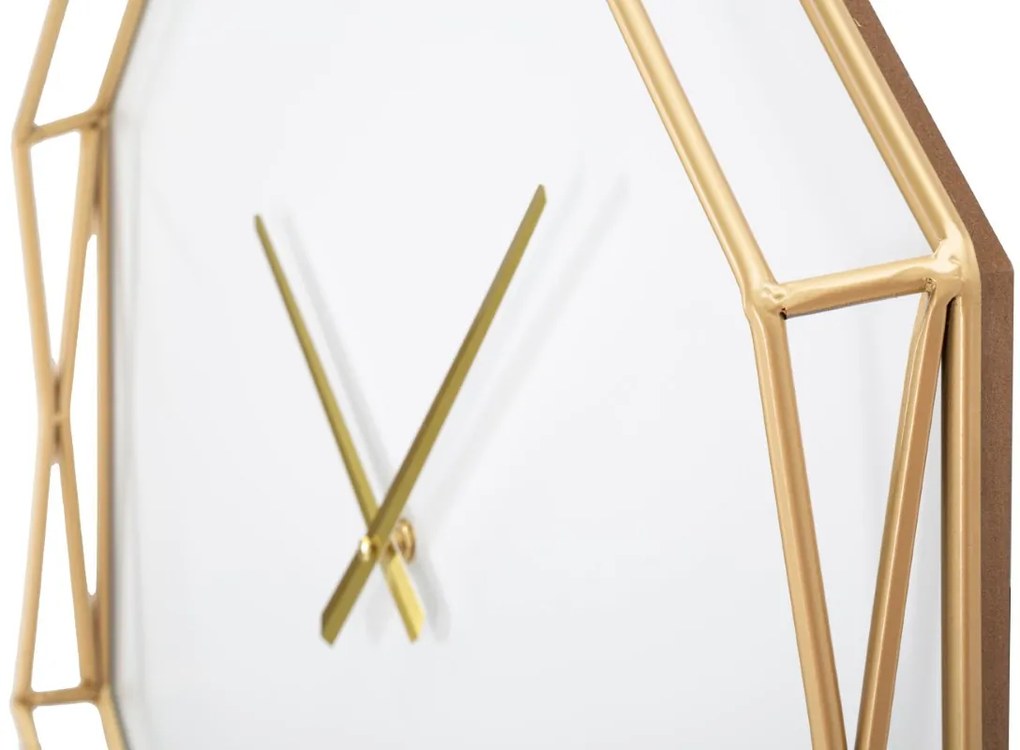 Ośmiokątny zegar na ścianę w stylu glamour, Ø 56 cm
