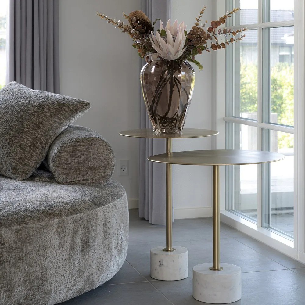 Metalowy okrągły stolik ø 51 cm Lecco – House Nordic