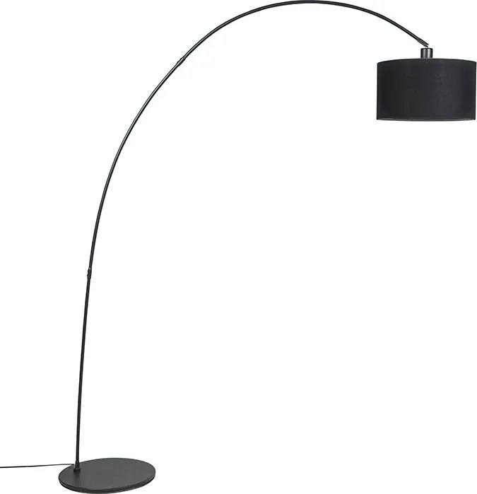 Inteligentna nowoczesna lampa łukowa czarna z żarówką A60 WiFi - Vinossa