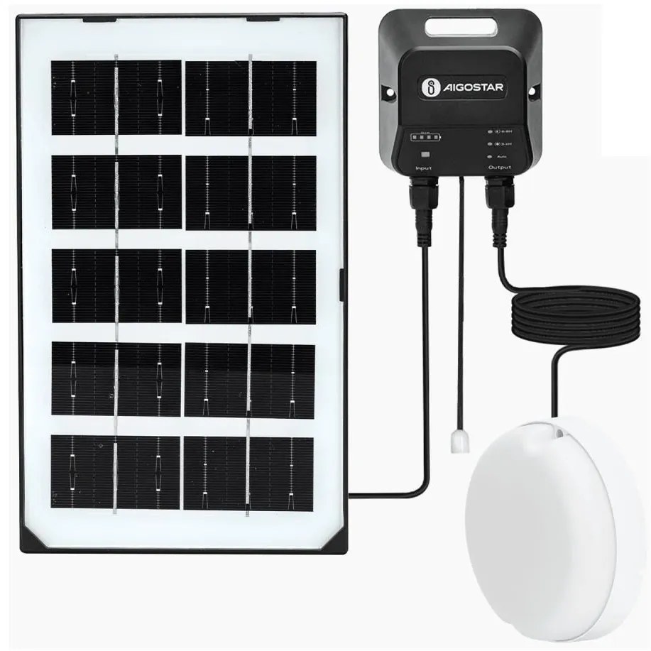 Aigostar - LED Oświetlenie solarne LED/35W/12V 3000 mAh 6500K śr. 16,8 cm