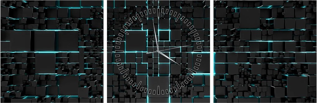 Obraz - Interfejs technologiczny (z zegarem) (90x30 cm)