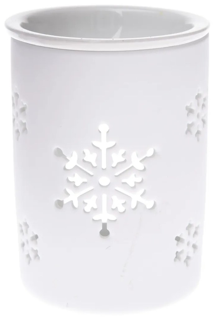 Ceramiczny kominek zapachowy Snowlet biały, 8,5 x 11,5 cm