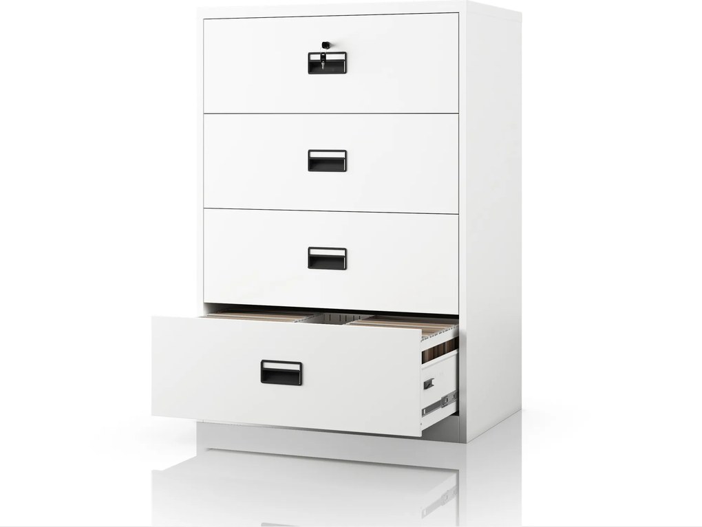 Szafa kartotekowa metalowa biała: SARA XL V4, 900 x 1320 x 600 mm