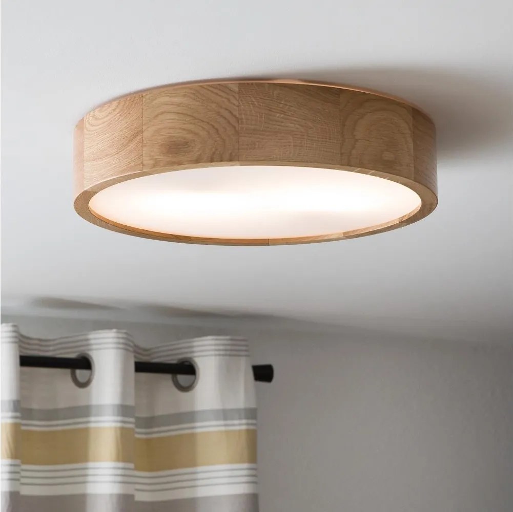 Brilagi - ściemnialna lampa sufitowa LED RGBW CARVALHO 2xE27/9W/230V Wi-Fi dąb śr. 37,5